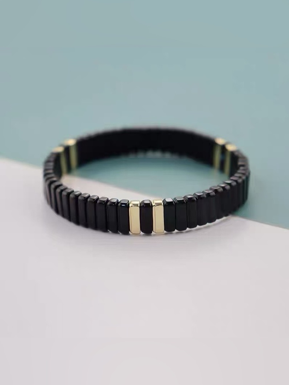 Roxanne Assoulin - Black Brite Bit X Bit Colorful Stretch Bracelet